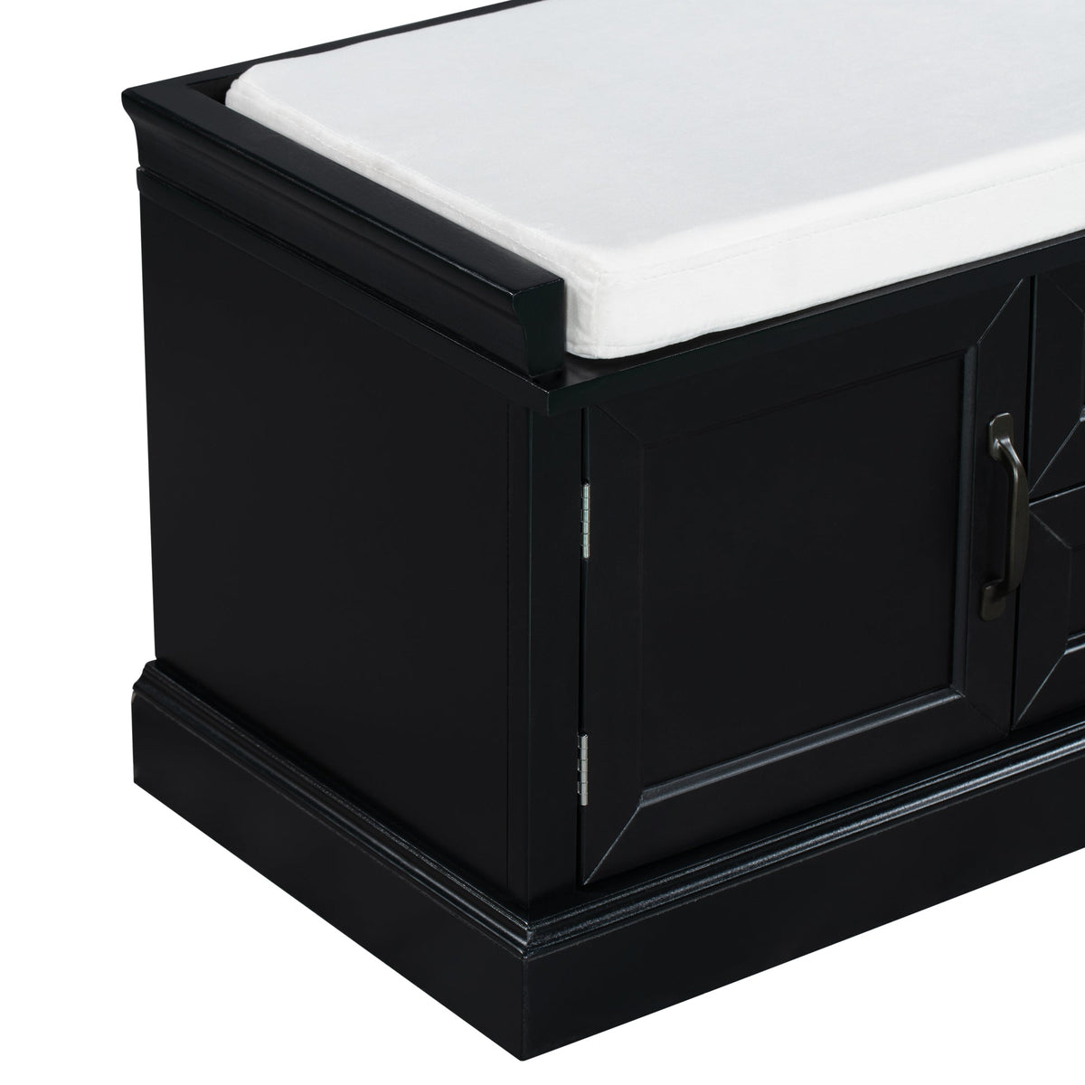 TREXM Storage Bench with 2 Drawers and 2 Cabinets