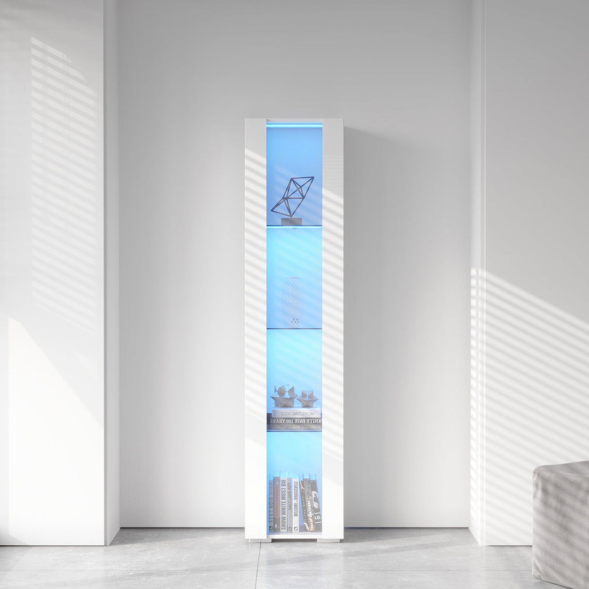 Side Cabinet with Aluminum Strip Lamp
