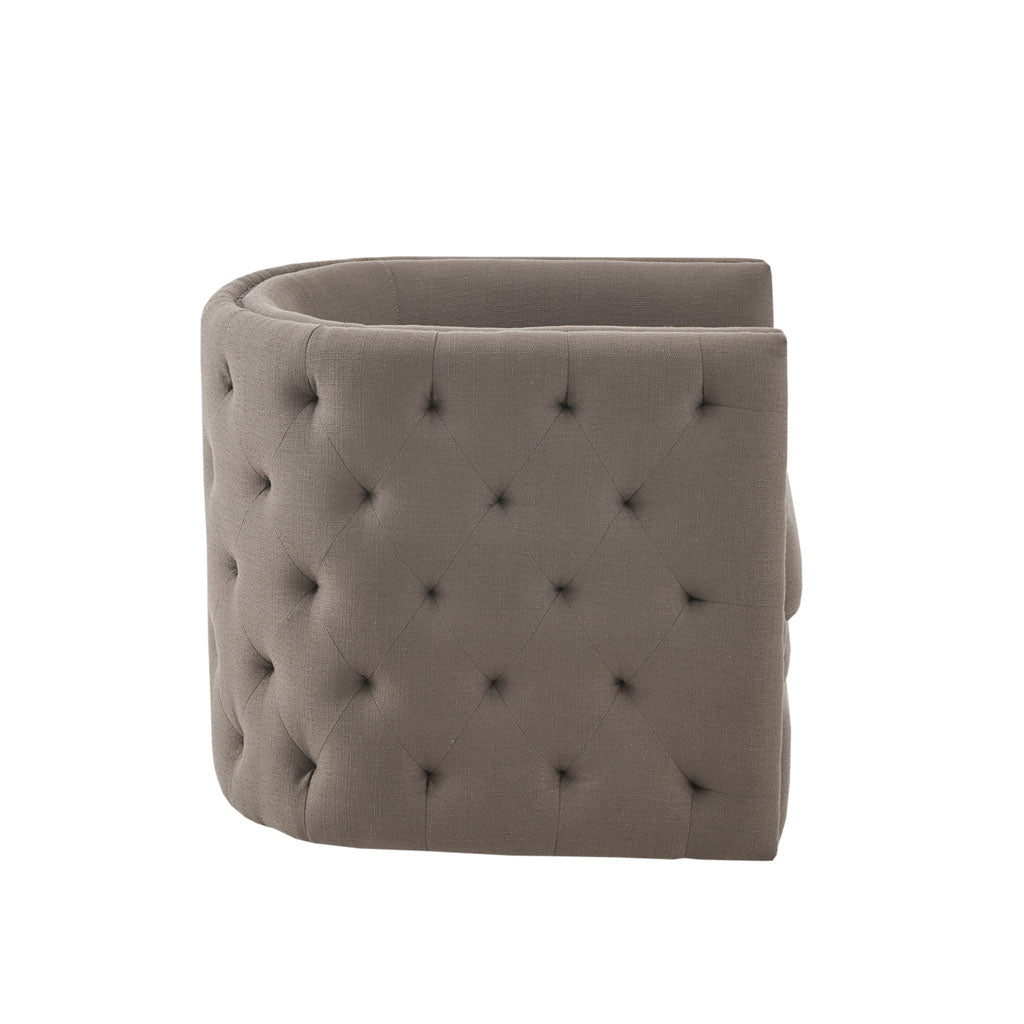 Capstone Button Tufted Swivel Club Chair