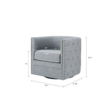 Capstone Button Tufted Swivel Club Chair