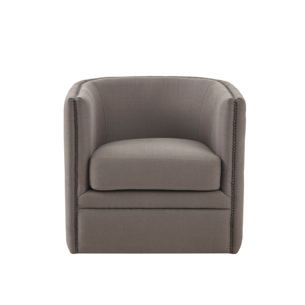 Capstone Button Tufted Swivel Club Chair