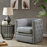 Capstone Button Tufted Swivel Club Chair