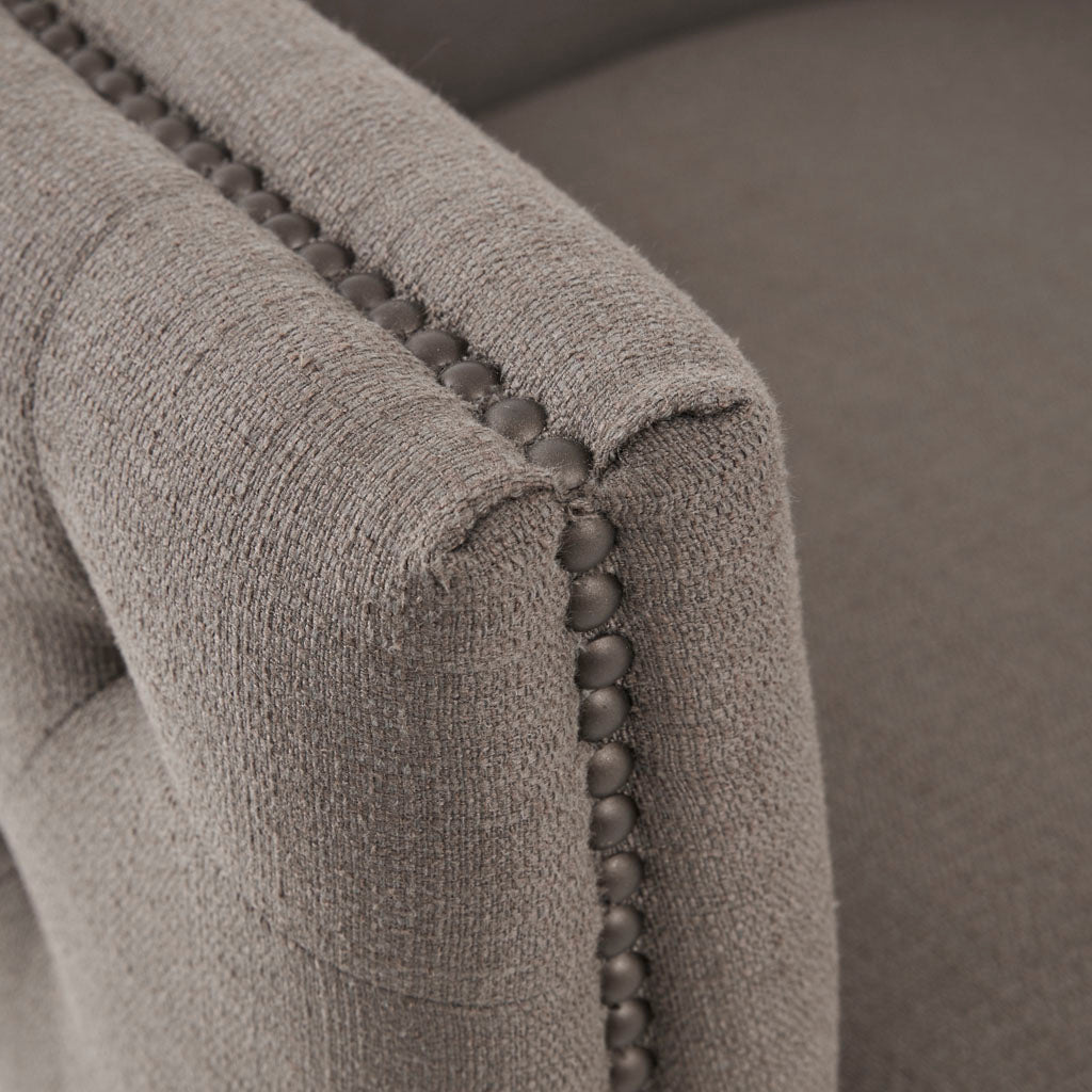 Capstone Button Tufted Swivel Club Chair