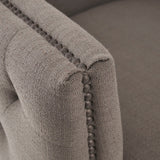 Capstone Button Tufted Swivel Club Chair