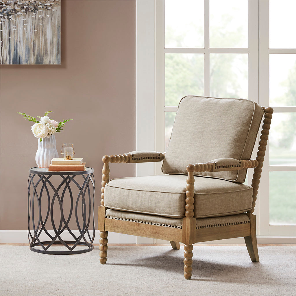 Automata Arm Chair with Open-Back Spindle and Turned Design