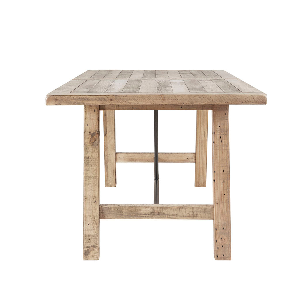 Sonoma Rustic Dining Table with Metal Support