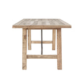 Sonoma Rustic Dining Table with Metal Support