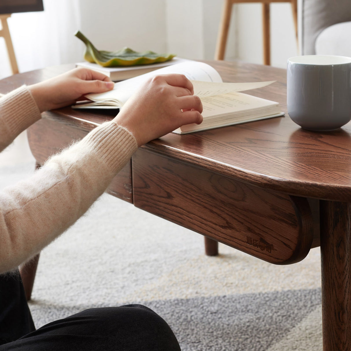 Capsule Centre Table - Solid Oak Wood Coffee Table