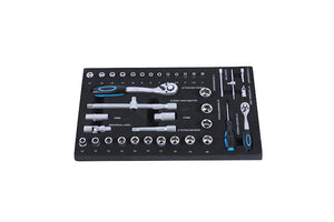 4-Drawer Rolling Tool Box with Tools for Garage and Workshop