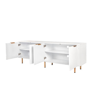 Modern Warm White TV Cabinet