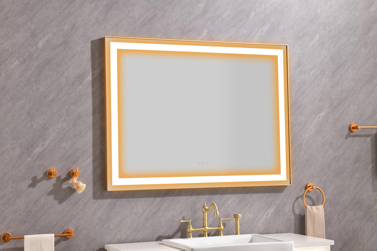 48"x36" LED Lighted Bathroom Wall Mounted Mirror