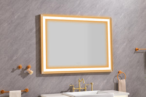 48"x36" LED Lighted Bathroom Wall Mounted Mirror