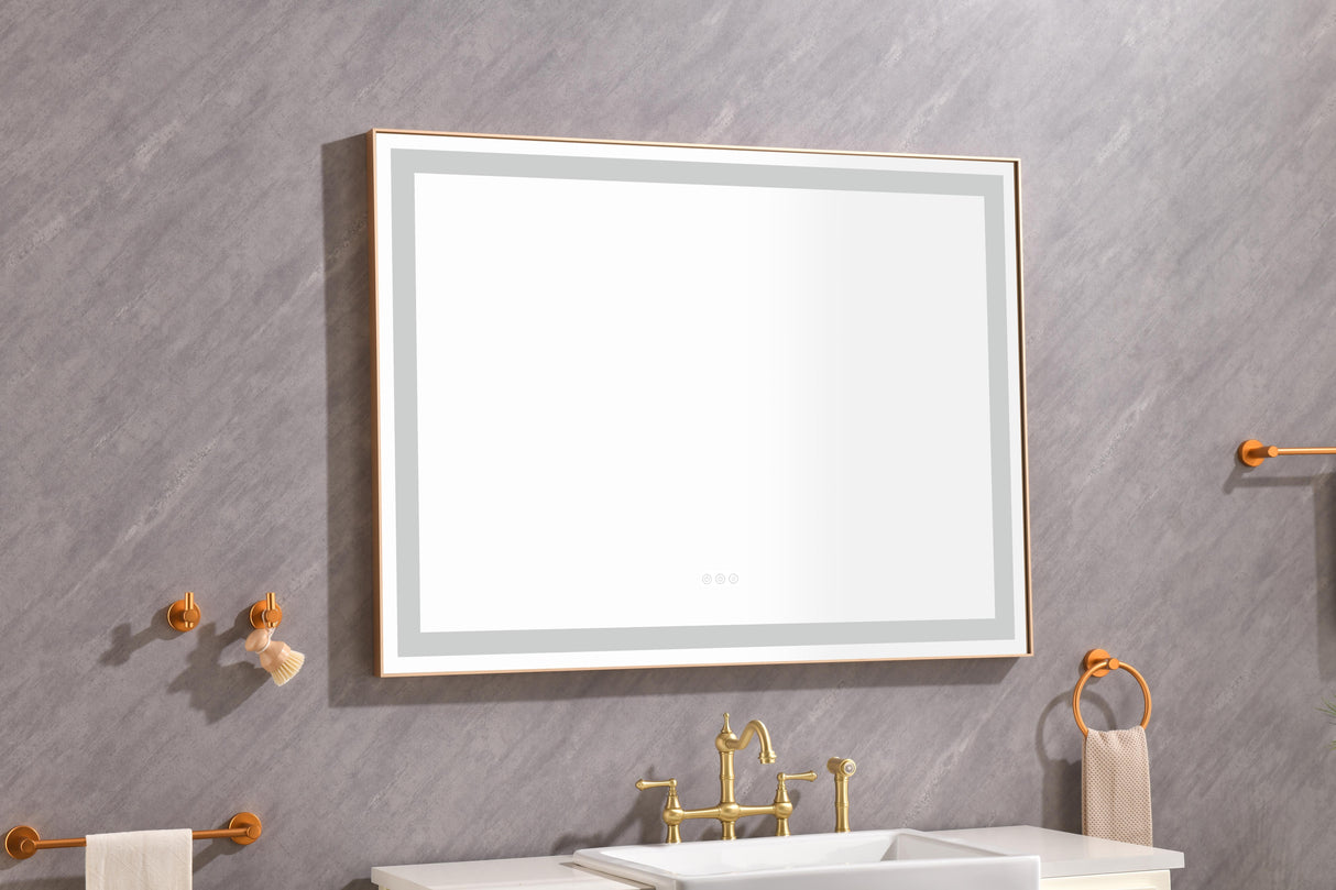 48"x36" LED Lighted Bathroom Wall Mounted Mirror