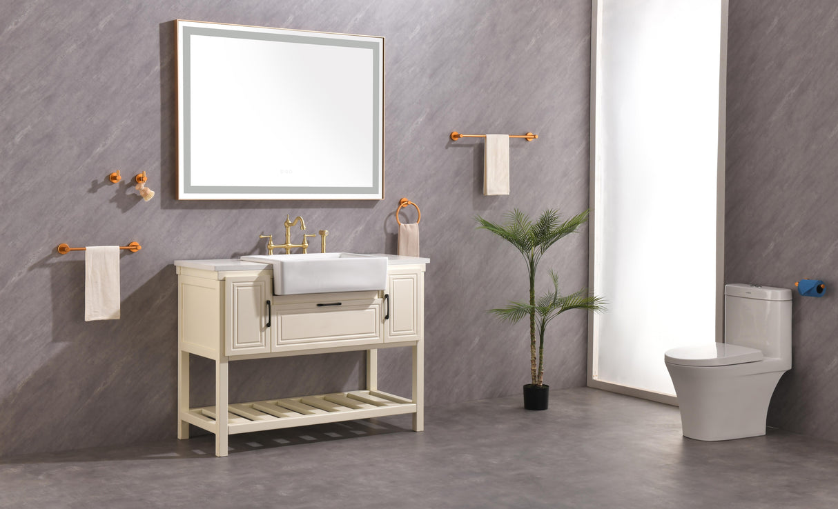 48"x36" LED Lighted Bathroom Wall Mounted Mirror