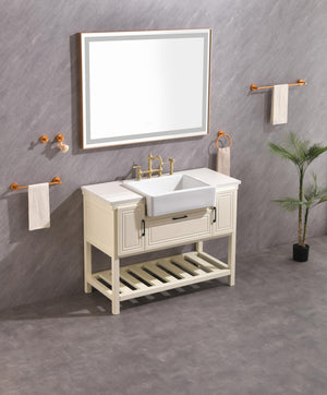 48"x36" LED Lighted Bathroom Wall Mounted Mirror