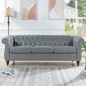 Rolled Arm Chesterfield 3 Seater Sofa