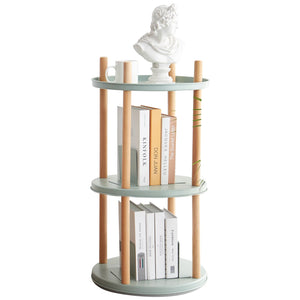 Storage Shelf: 360° Rotating Bookshelf