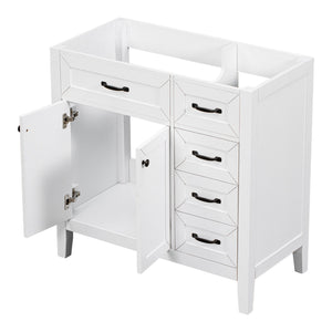 36" Bathroom Vanity Without Sink - Cabinet Base Only