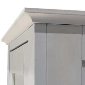 Tall Narrow Tower Freestanding Cabinet with 2 Shutter Doors