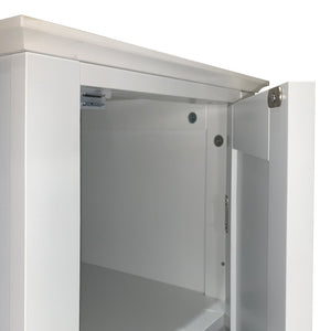 Tall Narrow Tower Freestanding Cabinet with 2 Shutter Doors