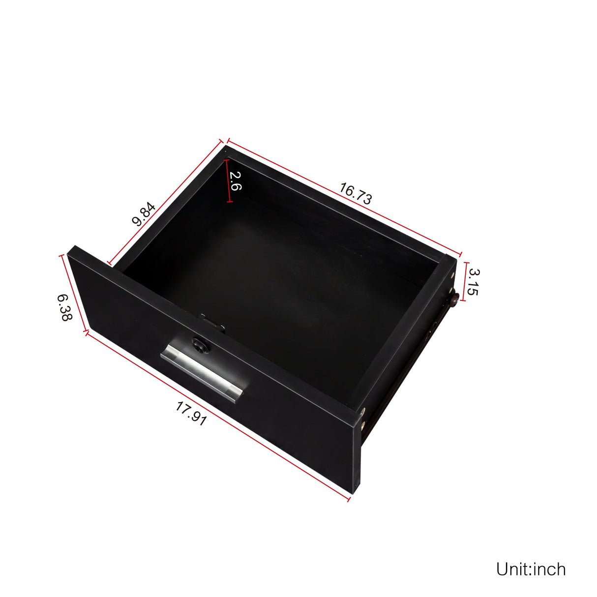 Black Modern Simple Hair Desk with Multi-Layer Storage