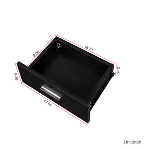 Black Modern Simple Hair Desk with Multi-Layer Storage