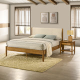 Vichy 2-Piece Rubberwood Corduroy Queen Bedroom Set