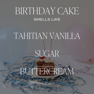 Birthday Cake Soy Candle - Clear Jar - 9 oz