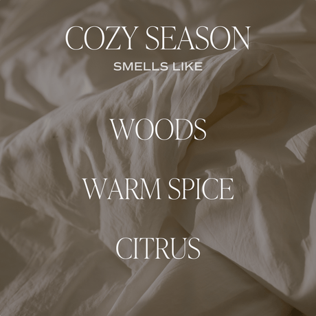 Cozy Season Soy Candle - Tinted Glass Jar - 12 oz