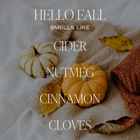 Hello Fall Soy Candle - Patterned 9 oz - Clear Jar