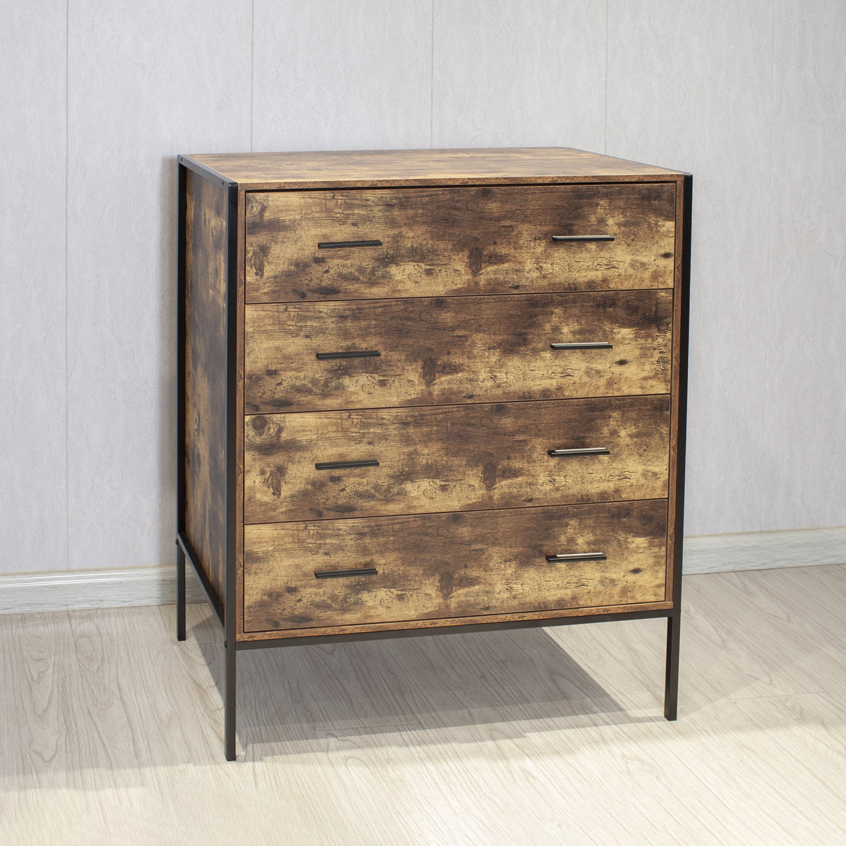 Industrial Style 4 Drawer Dresser