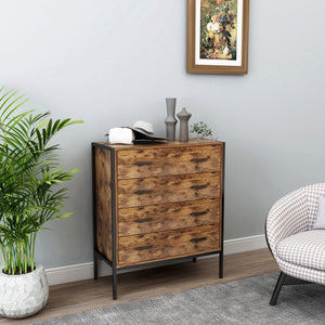 Industrial Style 4 Drawer Dresser