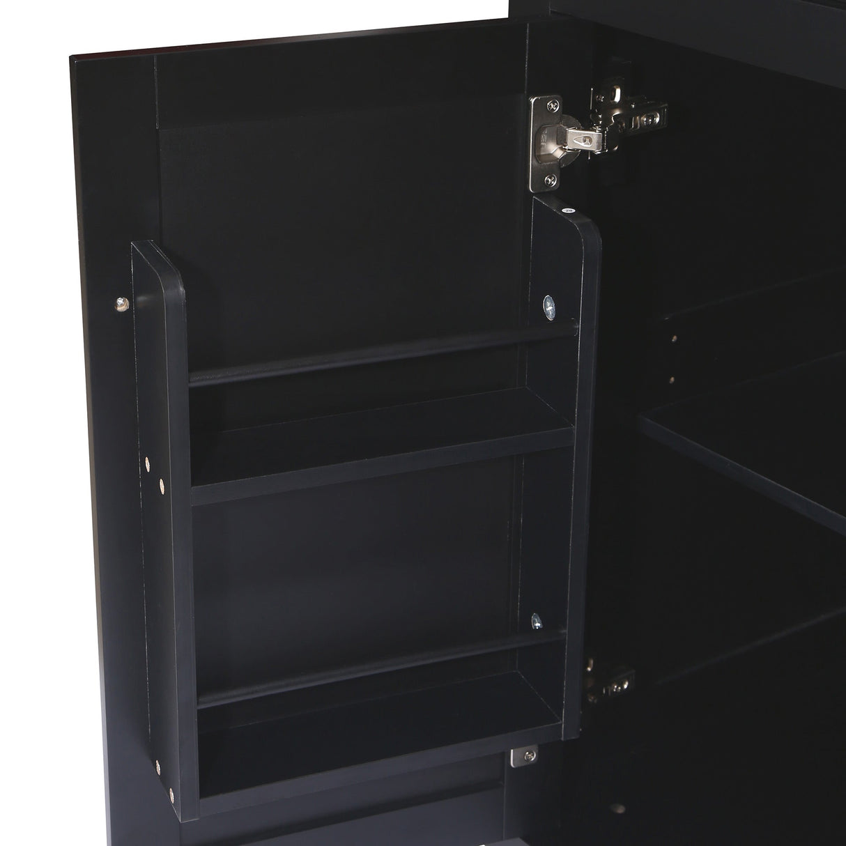 Rubber Wood Drop-Leaf Kitchen Cart with Storage