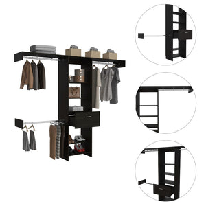 1-Drawer 4-Shelf Closet System in Wenge