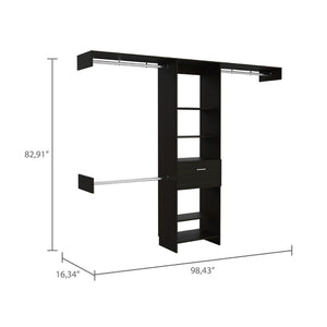 1-Drawer 4-Shelf Closet System in Wenge
