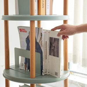 Storage Shelf: 360° Rotating Bookshelf