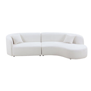 Luxury Modern Style Living Room Upholstery Curved Sofa Set