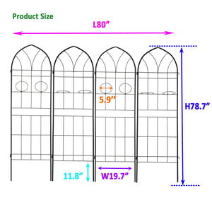 4 Pack Metal Garden Trellis