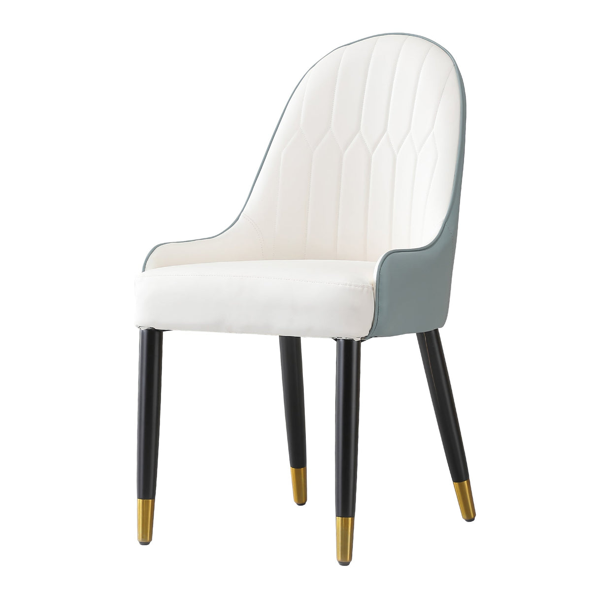 Modern Dining Chairs Set of 2 in Faux Leather