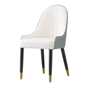 Modern Dining Chairs Set of 2 in Faux Leather