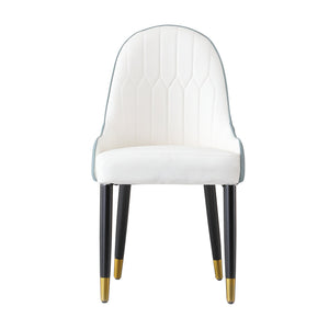 Modern Dining Chairs Set of 2 in Faux Leather