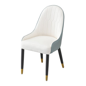 Modern Dining Chairs Set of 2 in Faux Leather
