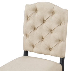 TREXM Retro Style Dining Chair Set with 4 Upholstered Chairs