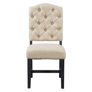 TREXM Retro Style Dining Chair Set with 4 Upholstered Chairs