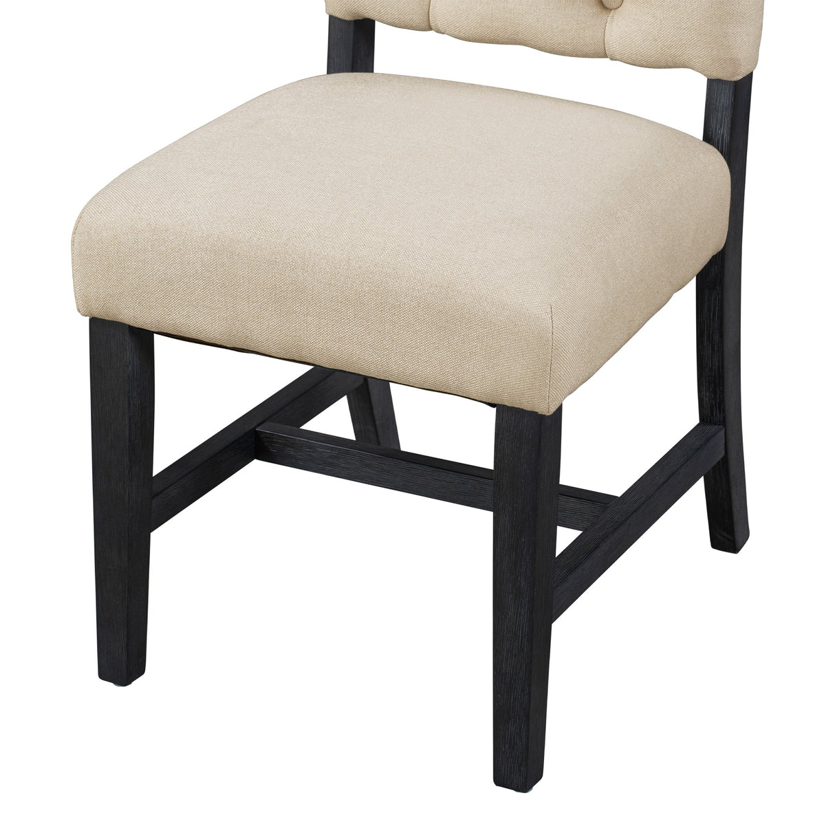 TREXM Retro Style Dining Chair Set with 4 Upholstered Chairs