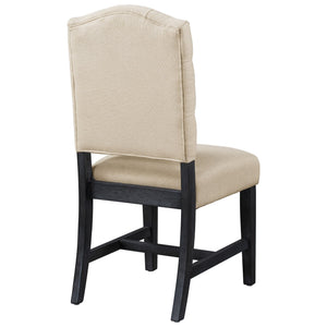 TREXM Retro Style Dining Chair Set with 4 Upholstered Chairs