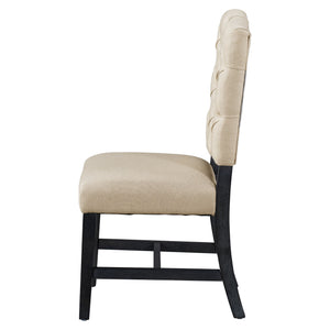 TREXM Retro Style Dining Chair Set with 4 Upholstered Chairs