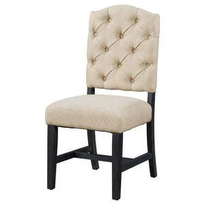 TREXM Retro Style Dining Chair Set with 4 Upholstered Chairs