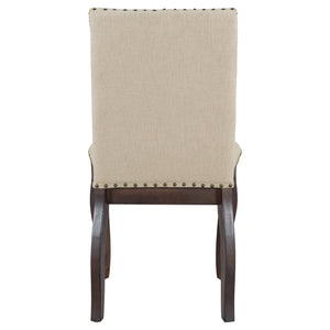 TREXM Set of 2 Dining Chairs with Nailhead (Espresso)