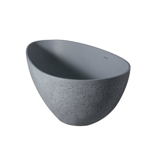 65 Inch Freestanding Solid Surface Soaking Bathtub